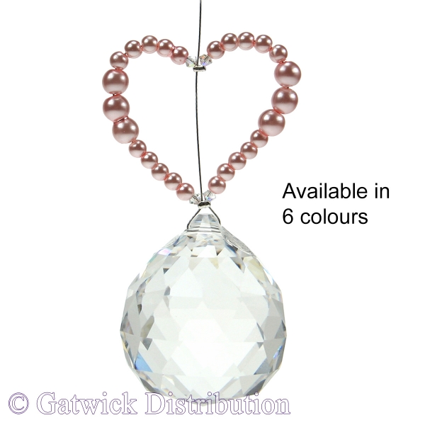 Pearled Heart with 20mm Sphere
