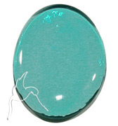 Flat Glass Pebble - Light Green - pack of 10