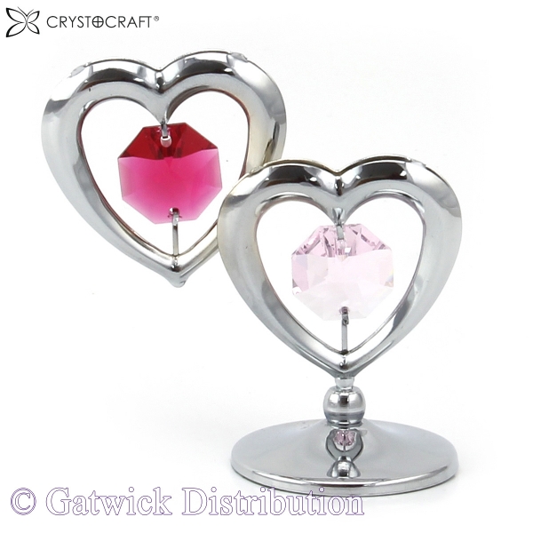 SPECIAL - Crystocraft Twin Hearts - Silver