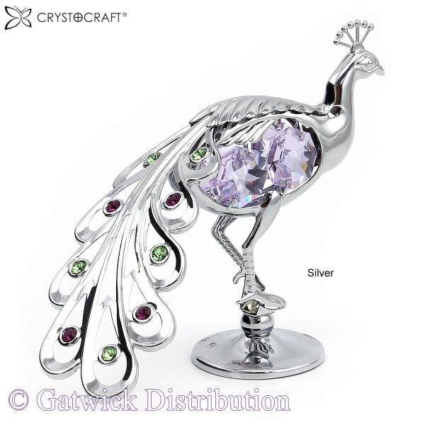 SPECIAL - Crystocraft Peacock - Silver