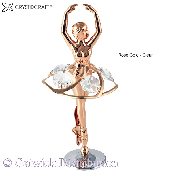 Crystocraft Ballerina - Rose Gold - Clear