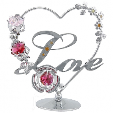 SPECIAL - Crystocraft Heart with Flowers Love