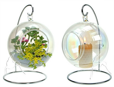 Hanging Tea Light / Terrarium with stand