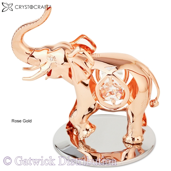 Crystocraft Lucky Elephant - Rose Gold