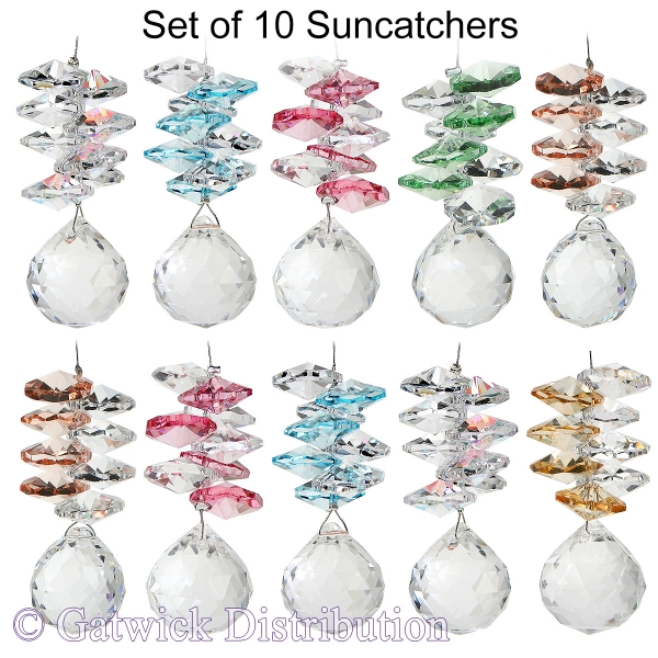 Mini Pastel Sphere Suncatcher - Set of 10