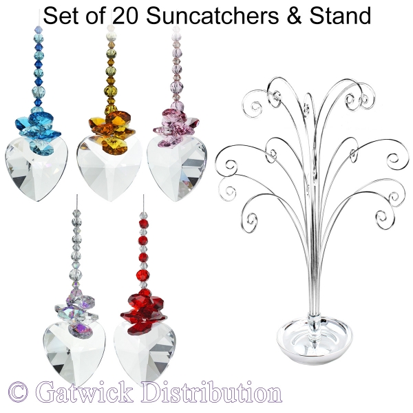 Sweetheart Suncatcher - Set of 20 with FREE Stand