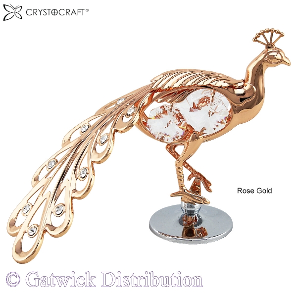 SPECIAL - Crystocraft Peacock - Rose Gold