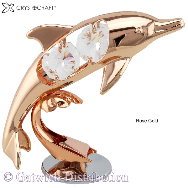 SPECIAL - Crystocraft Dolphin - Rose Gold