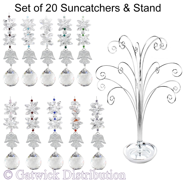 Heavenly Angel Suncatcher - Set of 20 with FREE Stand