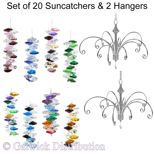 Cascade Suncatcher - Set of 20 with 2 FREE Hangers