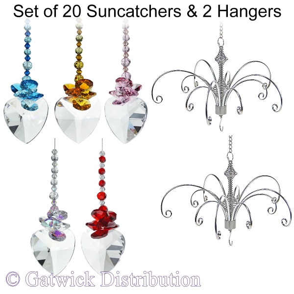 Sweetheart Suncatcher - Set of 20 with 2 FREE Hangers