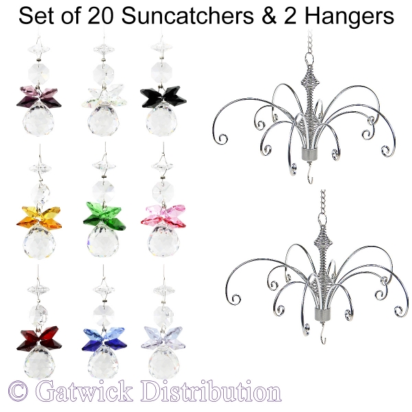 Guardian Angel Suncatcher - Set of 20 with 2 FREE Hangers