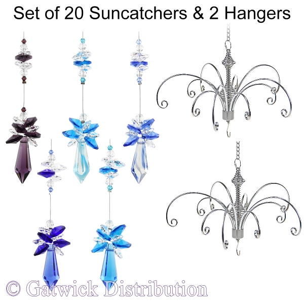 Point Cluster Suncatcher - Set of 20 with 2 FREE Hangers