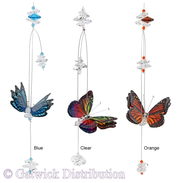 Tropical Butterfly Suncatcher - Set of 20 with 2 FREE Hangers