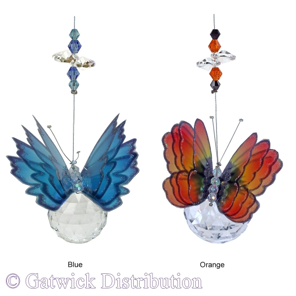 Butterfly on Sphere Suncatcher - Set of 20 with FREE Stand