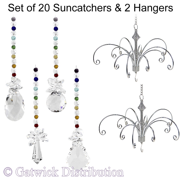 Chakra Galaxy Suncatcher - Set of 20 with 2 FREE Hangers