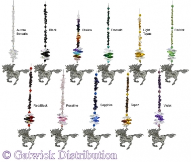 Pewter Unicorn Cluster & Gems