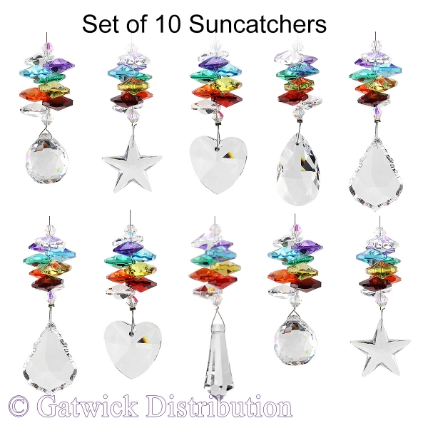 Chakra Mini Suncatchers - set of 10