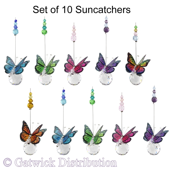 Mini Butterfly Sphere Suncatcher - Set of 10