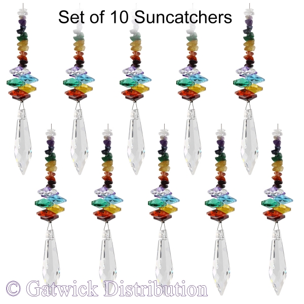 Rainbow Icicle Suncatcher - Set of 10