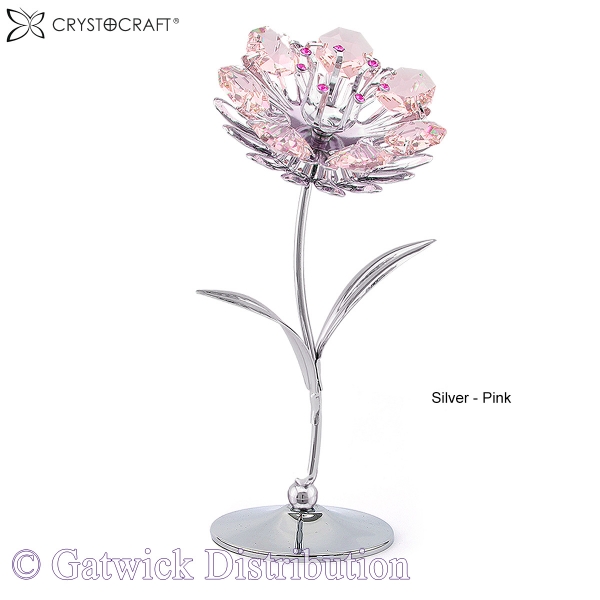 SPECIAL - Crystocraft Sunflower - Silver - Pink