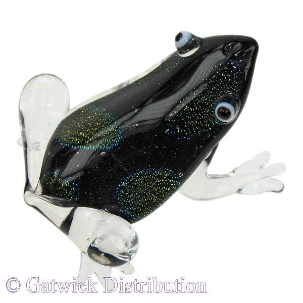 Dichroic Glass Frog - Set of 3