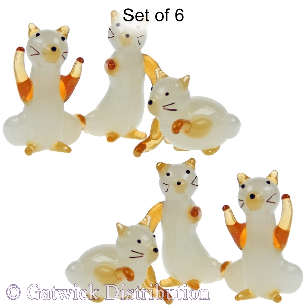 Golden Cats - Set of 6