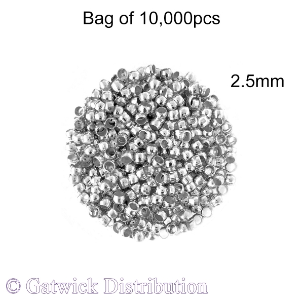 Crimps - 2.5mm - Bag of 10,000pcs