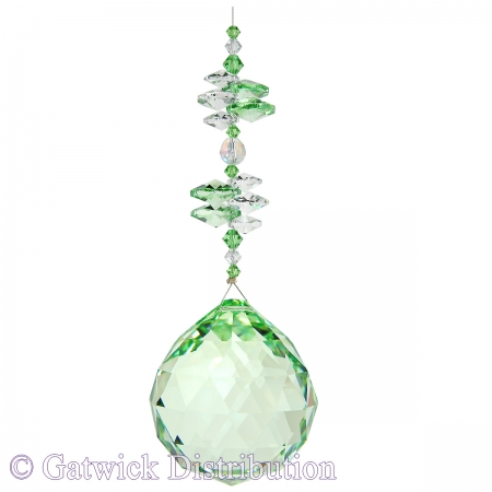 SPECIAL - 50mm Pastel Green Sphere - Beaded