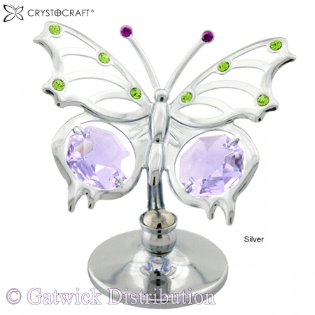 SPECIAL - Crystocraft Mini Angelwing Butterfly - Silver