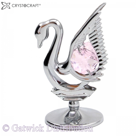 SPECIAL - Crystocraft Mini Swan - Silver
