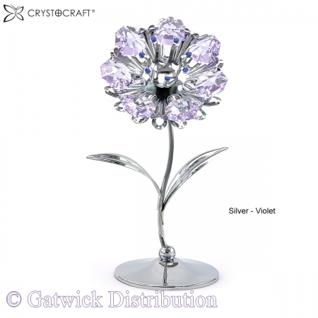 Crystocraft Sunflower - Silver - Violet