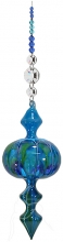 Painted Bauble - Shape 516 - Blue - beaded