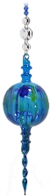 Painted Bauble - Shape 518 - Blue - beaded