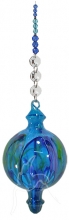 Painted Bauble - Shape 525 - Blue - beaded