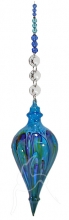 Painted Bauble - Shape 529 - Blue - beaded