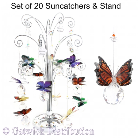 Australian Butterfly on Sphere Suncatcher - Set of 20 with FREE Stand