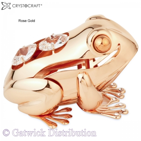 SPECIAL - Crystocraft Lucky Frog - Rose Gold