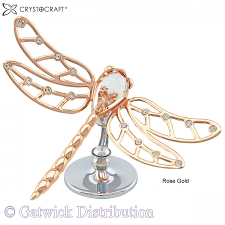 SPECIAL - Crystocraft Dragonfly - Rose Gold