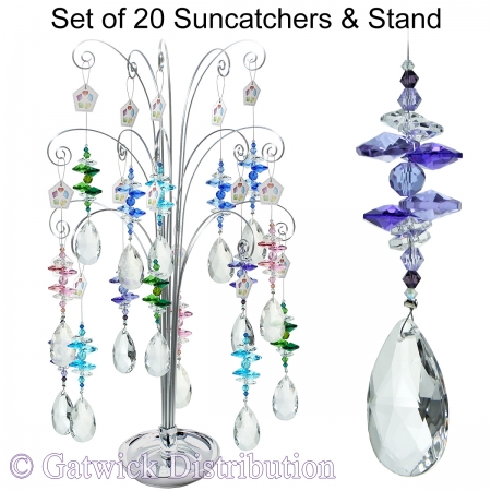 Almond Drop Suncatcher - Set of 20 with FREE Stand