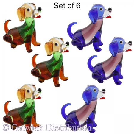 Sitting Dogs - set of 6