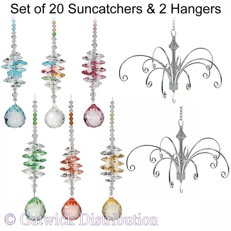 Lucky Dazzle Suncatcher - Set of 20 with 2 FREE Hangers