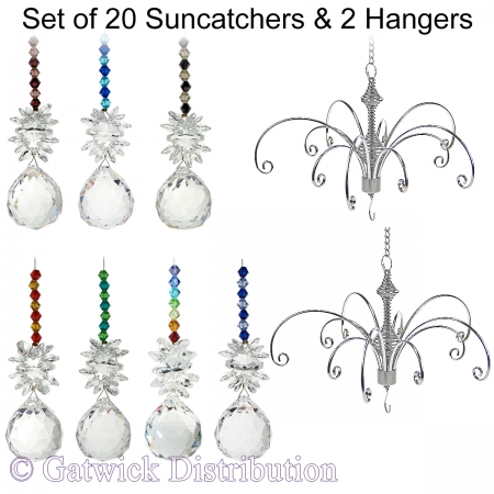 Cluster on Sphere Suncatcher - Set of 20 with 2 FREE Hangers