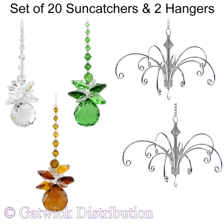 Sphere Sparkle Suncatcher - Set of 20 with 2 FREE Hangers
