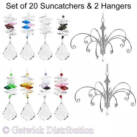 Mini Starburst Suncatcher - Set of 20 with 2 FREE Hangers