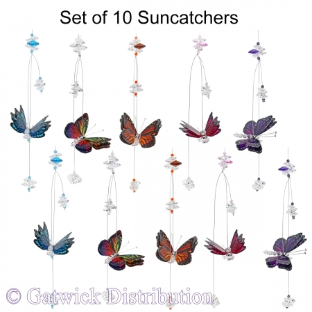 Tropical Butterfly Suncatcher - Set of 10