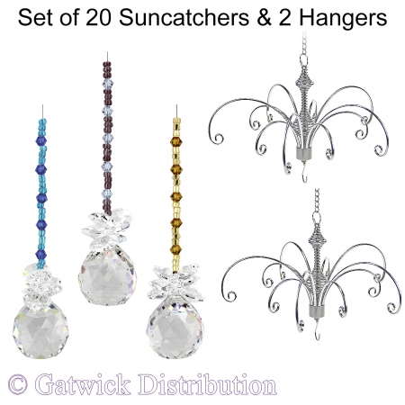 Sunbeam Sphere Suncatcher - Set of 20 with 2 FREE Hangers