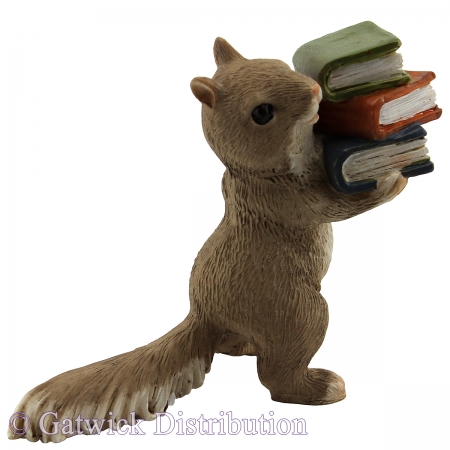 Mini Squirrel with Books