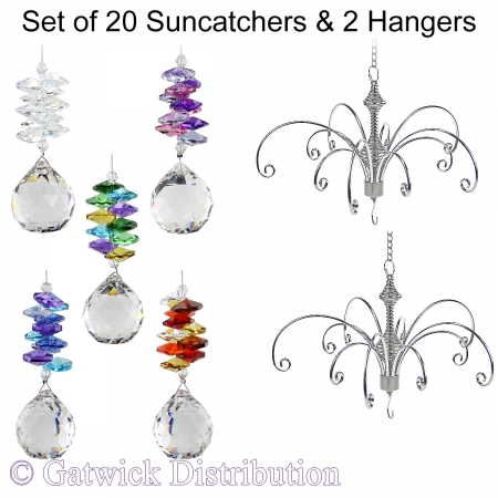 Enchanted Sphere Suncatcher - Set of 20 with 2 FREE Hangers