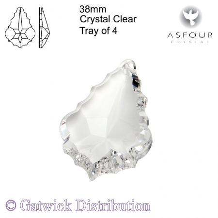 SPECIAL - Asfour Starburst - 38mm - Crystal Clear - Tray of 4
